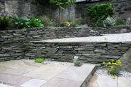 Edinburgh gardeners - another stone dyke wall.
